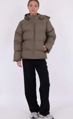Neo Noir Jakke - Fox Puffer - Dark Taupe