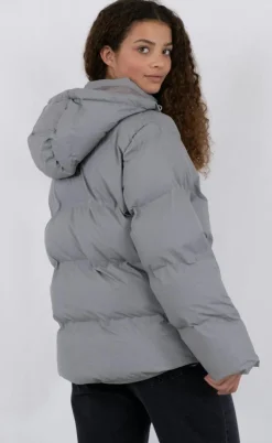 Neo Noir Jakke - Fox Puffer - Light Grey