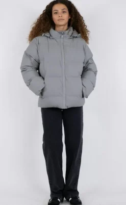 Neo Noir Jakke - Fox Puffer - Light Grey