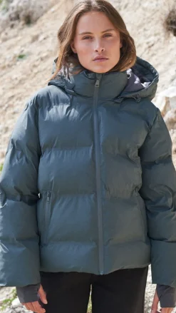 Neo Noir Jakke - Fox Puffer - Smoke Green