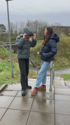 Neo Noir Jakke - Fox Puffer - Smoke Green