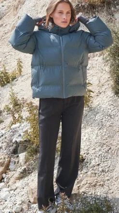 Neo Noir Jakke - Fox Puffer - Smoke Green