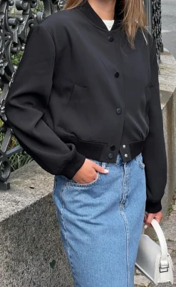 Neo Noir Jakke - Vaccaro Solid Bomber - Black