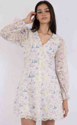 Neo Noir Kjole - Cabana Embroidery - Creme