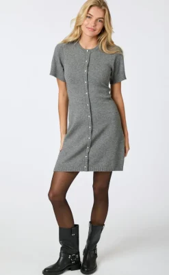 Neo Noir Kjole  - Elise - Dark Grey Melange