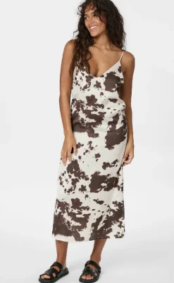 Neo Noir Kjole - Kamran Cow Print - Brown