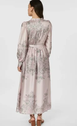 Neo Noir Kjole - Nova Paisley Border - Rose