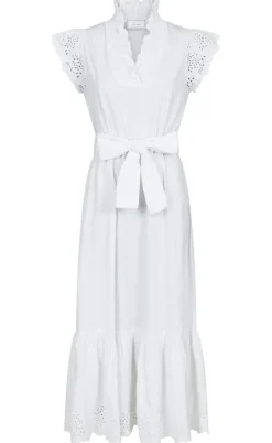 Neo Noir Kjole - Tianna Embroidery - White
