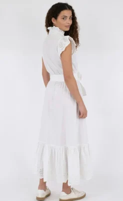 Neo Noir Kjole - Tianna Embroidery - White