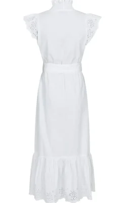 Neo Noir Kjole - Tianna Embroidery - White