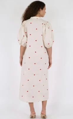 Neo Noir Kjole - Verossa Hearts - Creme