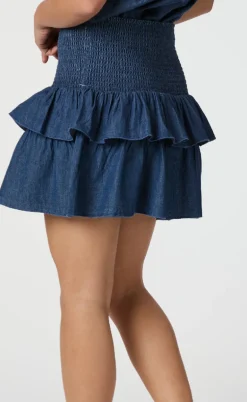 Neo Noir Nederdel - Carin Denim - Blue