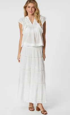 Neo Noir Nederdel - Felicia S Voile - White