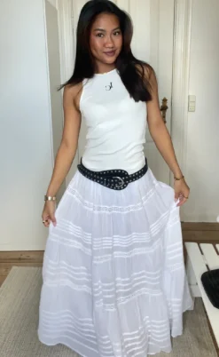 Neo Noir Nederdel - Felicia S Voile - White