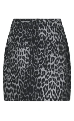 Neo Noir Nederdel - Henrietta - Grey Leopard
