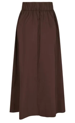 Neo Noir Nederdel - Yara Poplin - Dark Brown