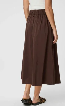 Neo Noir Nederdel - Yara Poplin - Dark Brown