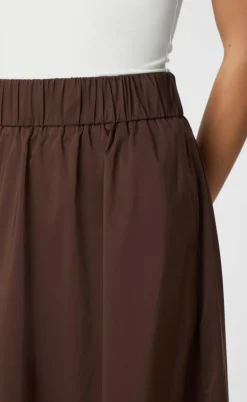 Neo Noir Nederdel - Yara Poplin - Dark Brown