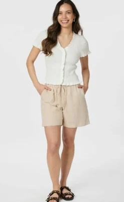 Neo Noir Shorts - Shea Linen - Sand