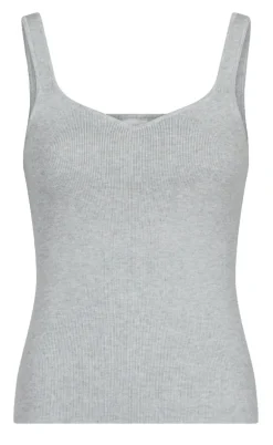 Neo Noir Top - Hanora - Light Grey Melange