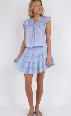 Neo Noir Top - Jayla - Light Blue