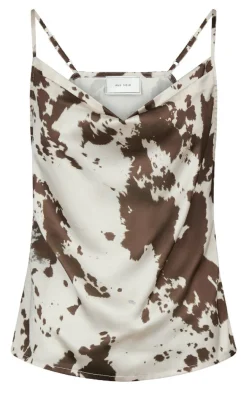 Neo Noir Top - Lindy Cow Print - Brown