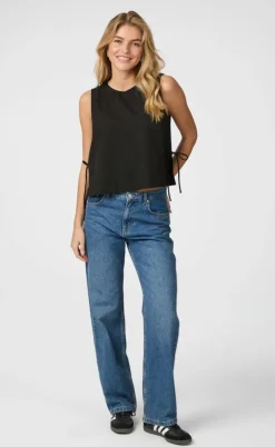 Neo Noir Top - Svetlana Linen - Black