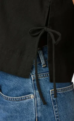 Neo Noir Top - Svetlana Linen - Black