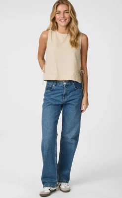 Neo Noir Top - Svetlana Linen - Sand