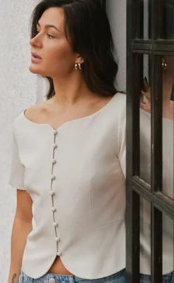 Neo Noir Top - Tango Structure - Off White