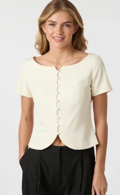 Neo Noir Top - Tango Structure - Off White