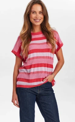 Nümph T-shirt - Maja Darlene - Pink Carnation