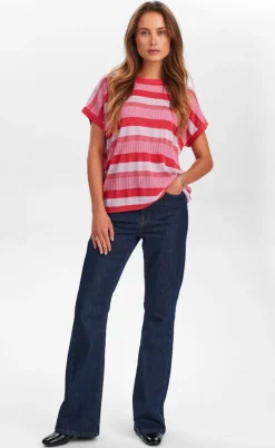 Nümph T-shirt - Maja Darlene - Pink Carnation