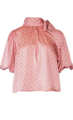 Noella Bluse - Kesha - Carmine Blush Print