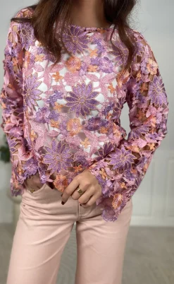 Noella Bluse - Kezzie - Lilac Mix