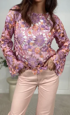 Noella Bluse - Kezzie - Lilac Mix