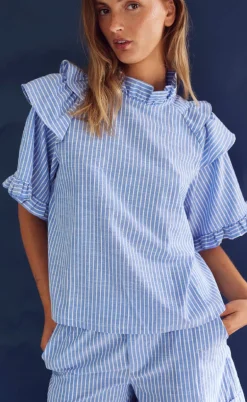 Noella Bluse - Lesly - Blue Stripe