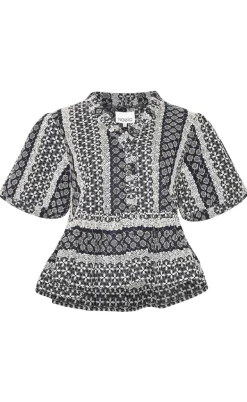 Noella Bluse - Lorraine - Navy Sugar