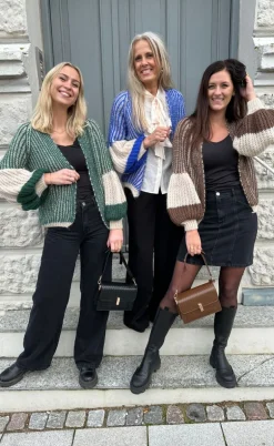 Noella Cardigan - Liana - Beige/Bottle Green