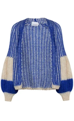 Noella Cardigan - Liana - Cream/Cobalt Blue
