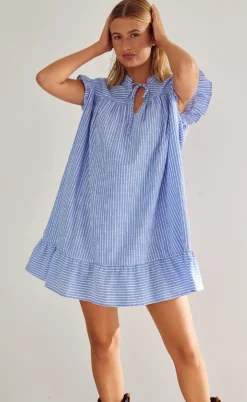 Noella Kjole - Linnea - Blue Stripe