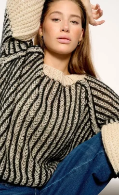 Noella Sweater - Liana - Cream/Black