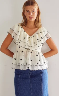 Noella Top - Louisa - Offwhite