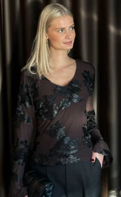 Noella Top - Lucille - Chocolate Black