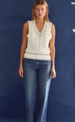 Noella Vest- Gio Knit - Ivory