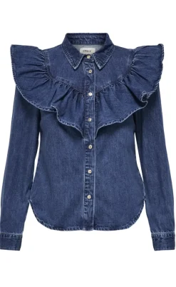 ONLY Bluse - Indigo - Dark Blue Denim