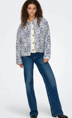 ONLY Jakke - Hallie - Cloud Dancer/Blue Tile