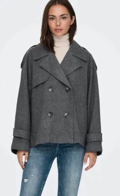 ONLY Jakke - Maisy Wool Life - Dark Grey Melange