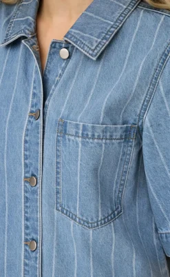 ONLY Kjole - Asta - Light Blue Denim Stripe