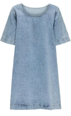 ONLY Kjole - Gigi Bow - Light Blue Denim